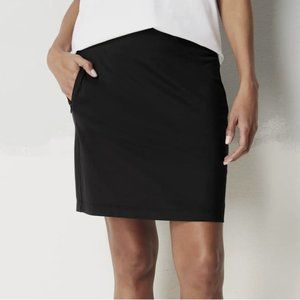 J.Jill Black Elastic Waist Stretch Fit Knit Skort